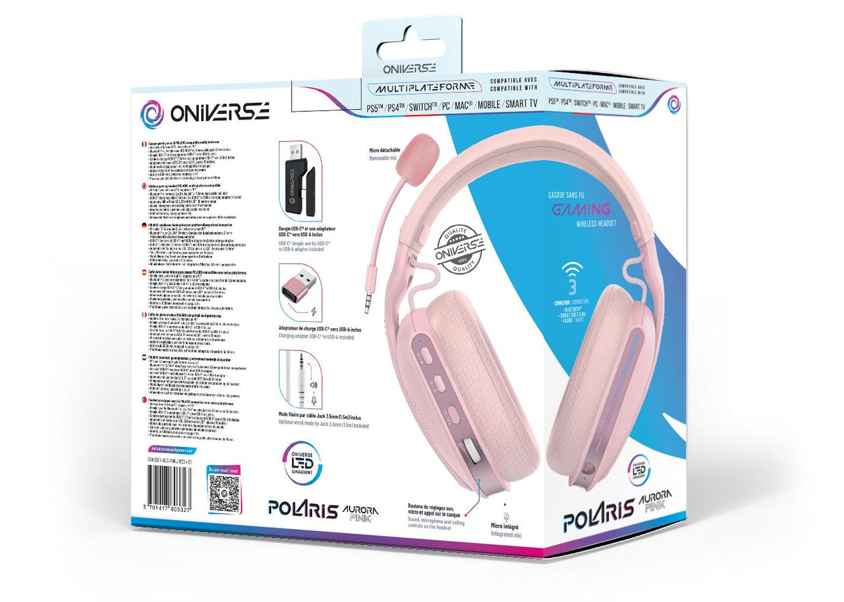 Oniverse Wireless Gaming Headset Polaris - Aurora Pink