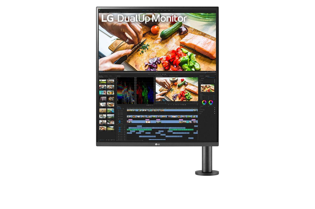 LG DualUp Ergo 28MQ780-B 28 2560 X 2880 HDMI DisplayPort USB-C 60Hz Extend Retract Dockningsskärm