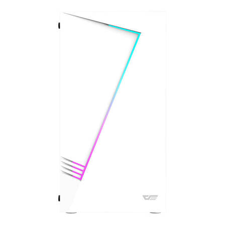 Datorfodral Aigo AL390 + RGB-fläkt (vit)