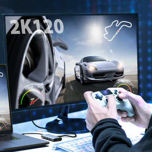 j5create – 4K/60 Hz USB-C mini-dock med 10 Gbit/s USB – Spil på ekstern skærm som eksempel