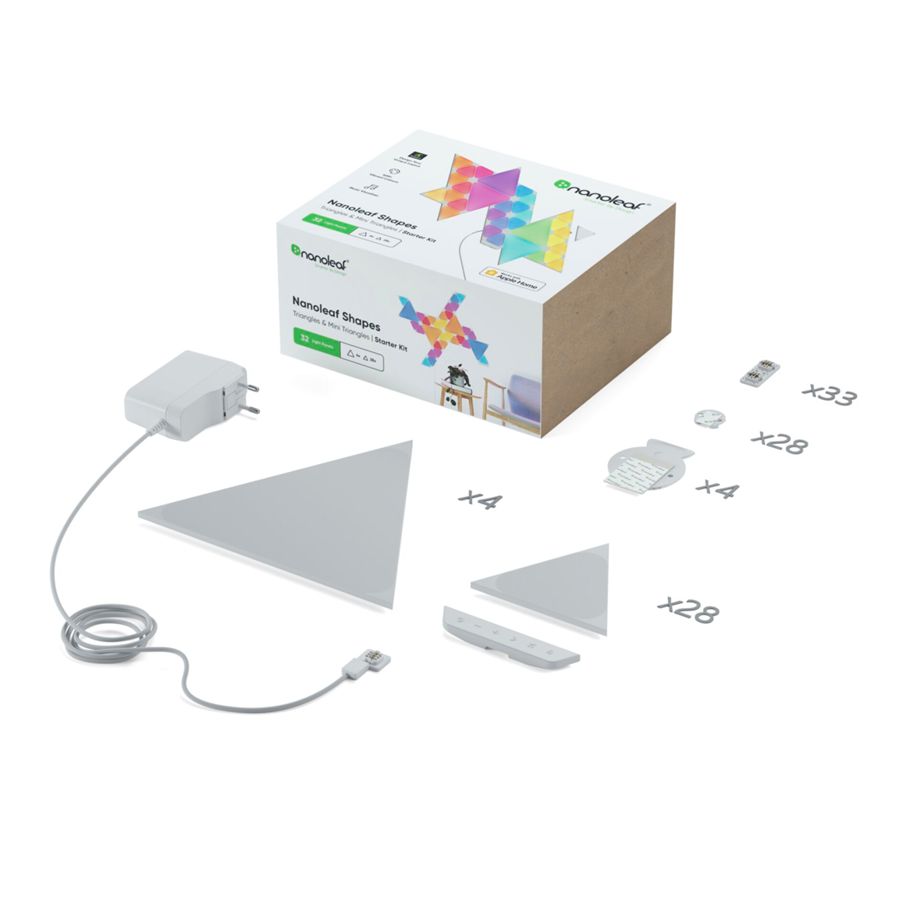 Nanoleaf Shapes Startpaket Trianglar Och Mini (32 Paneler)