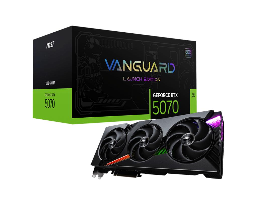 MSI GeForce RTX 5070 12G VANGUARD SOC LAUNCH EDITION MSI