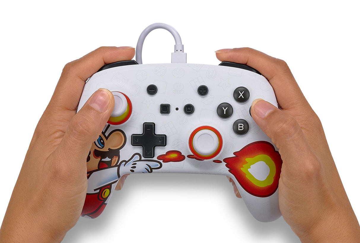 PowerA Enhanced Wired Controller För Nintendo Switch - Fireball Mario
