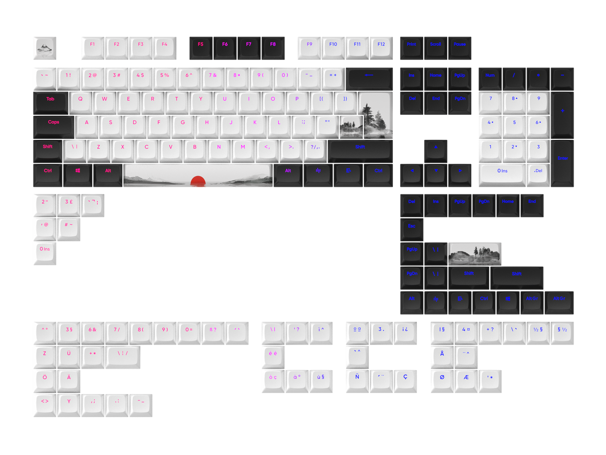 Dark Project - Keycaps Set - Fuji