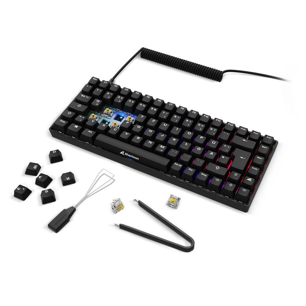 Sharkoon SKILLER SGK50 S3 PBT (black, DE layout, Gateron G Pro 3.0 Yellow) Sharkoon