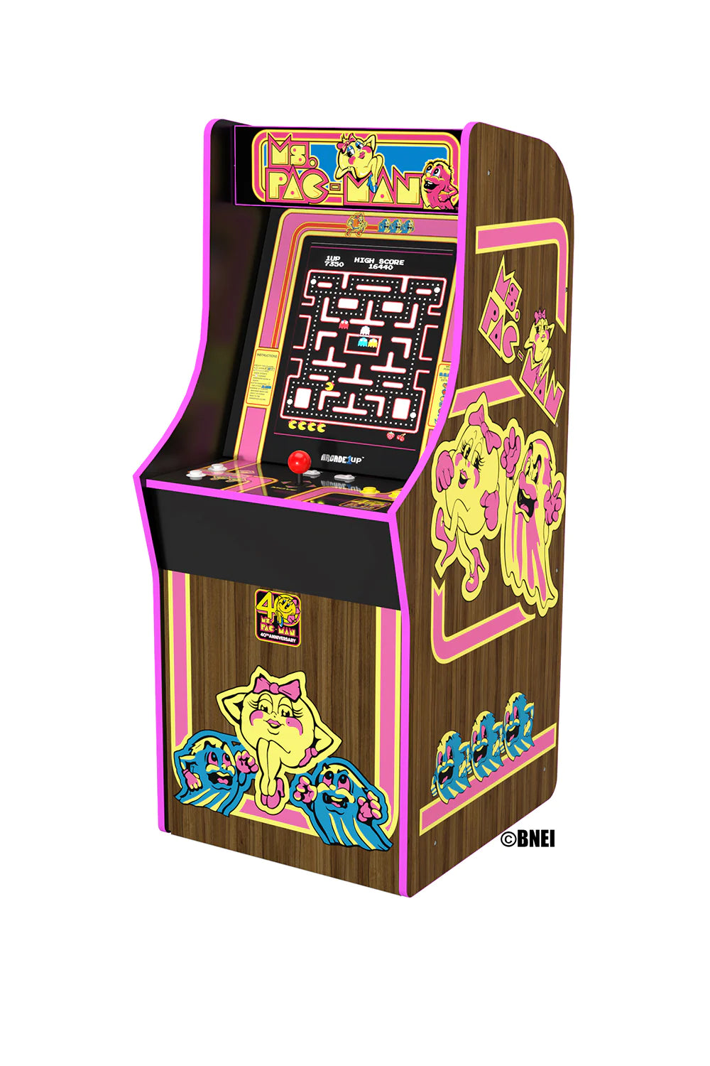 ARCADE 1 Upp Ms. Pac-Man 40-årsjubileumsarkadmaskin