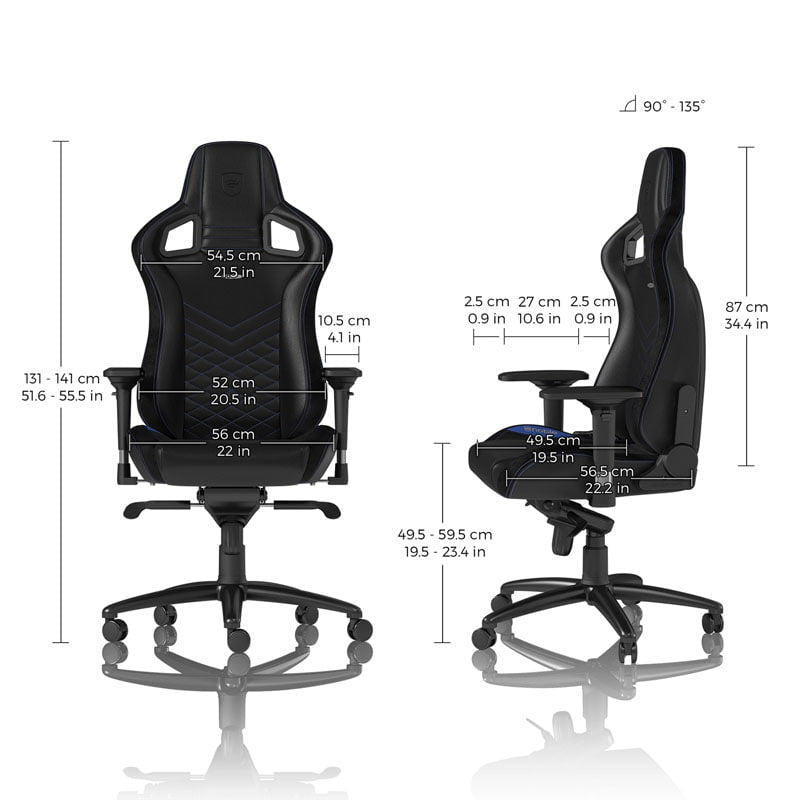 noblechairs EPIC Svart/Blå