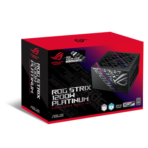 ASUS ROG Strix 1200P Gaming E – 1200 W Platinum PSU – emballage