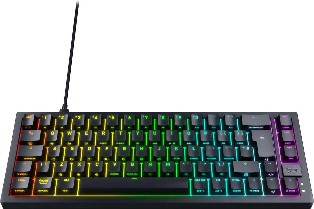 Xtrfy K5V2 RGB, Kompakt Mekaniskt Tangentbord, 65 %, Svart, Nordiskt