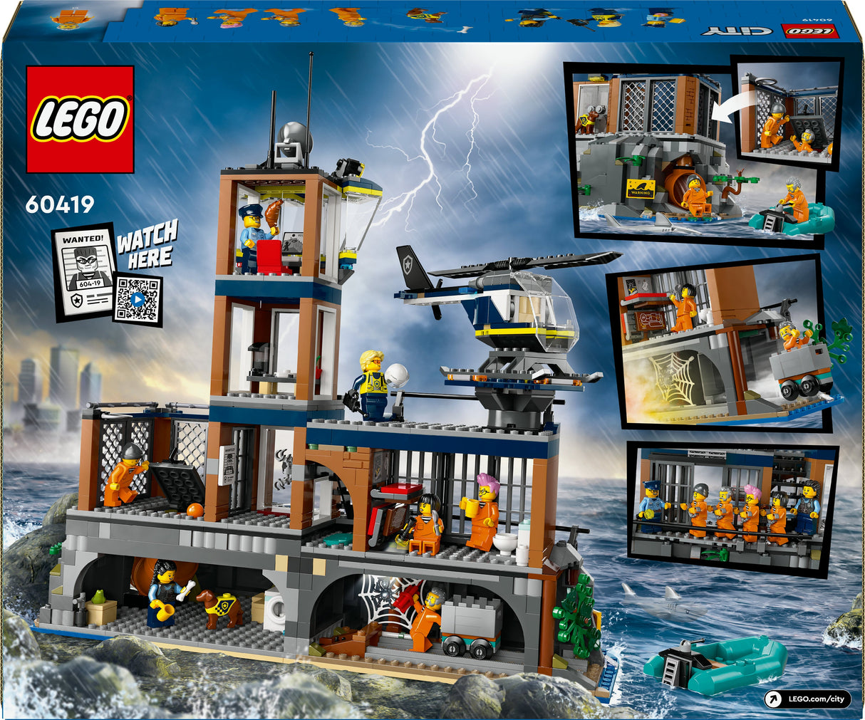 LEGO 60419 City Prison Island Police Station Construction Leksaksväska