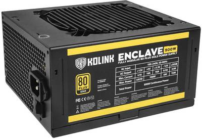 Kolink Enclave Power Supply - 500 Watt - 120 Mm - 80 Plus Gold Certifierad