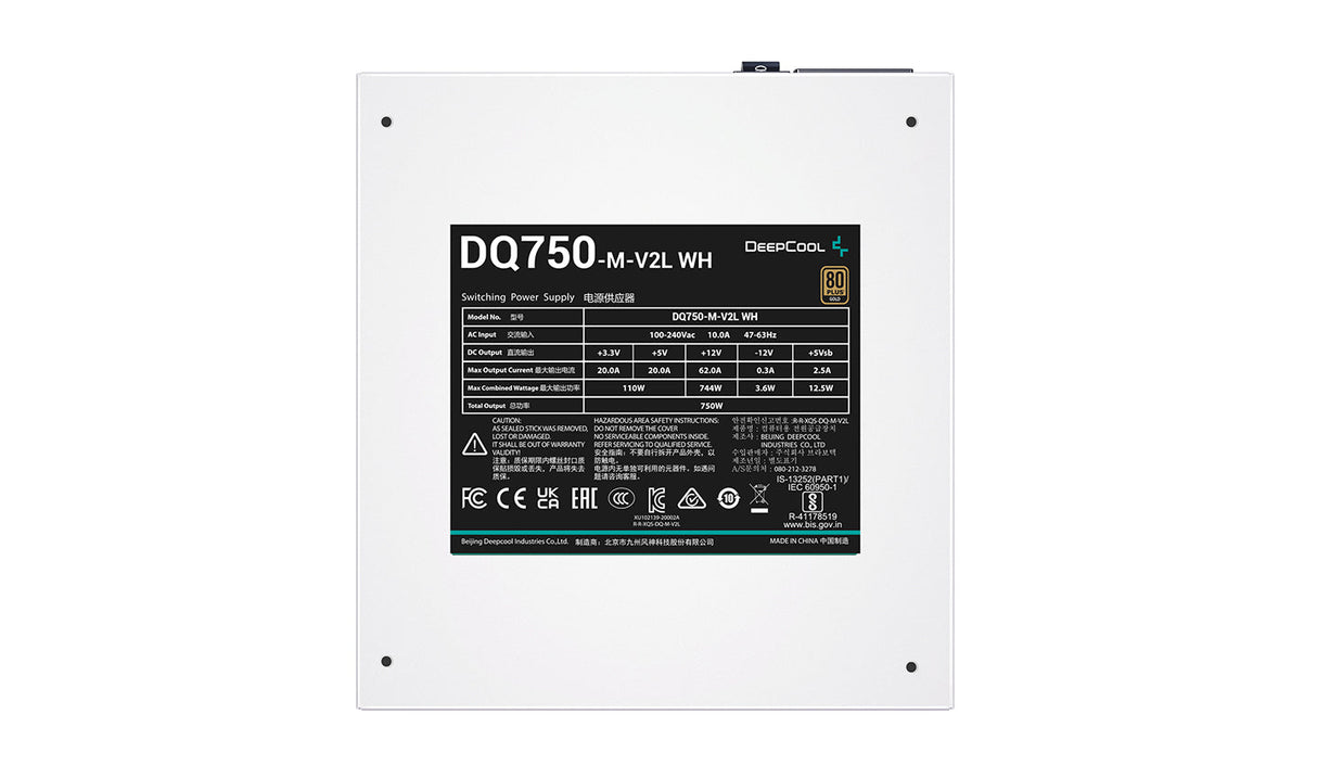 Deepcool - DQ - 750W - 80+ Guld - White Edition