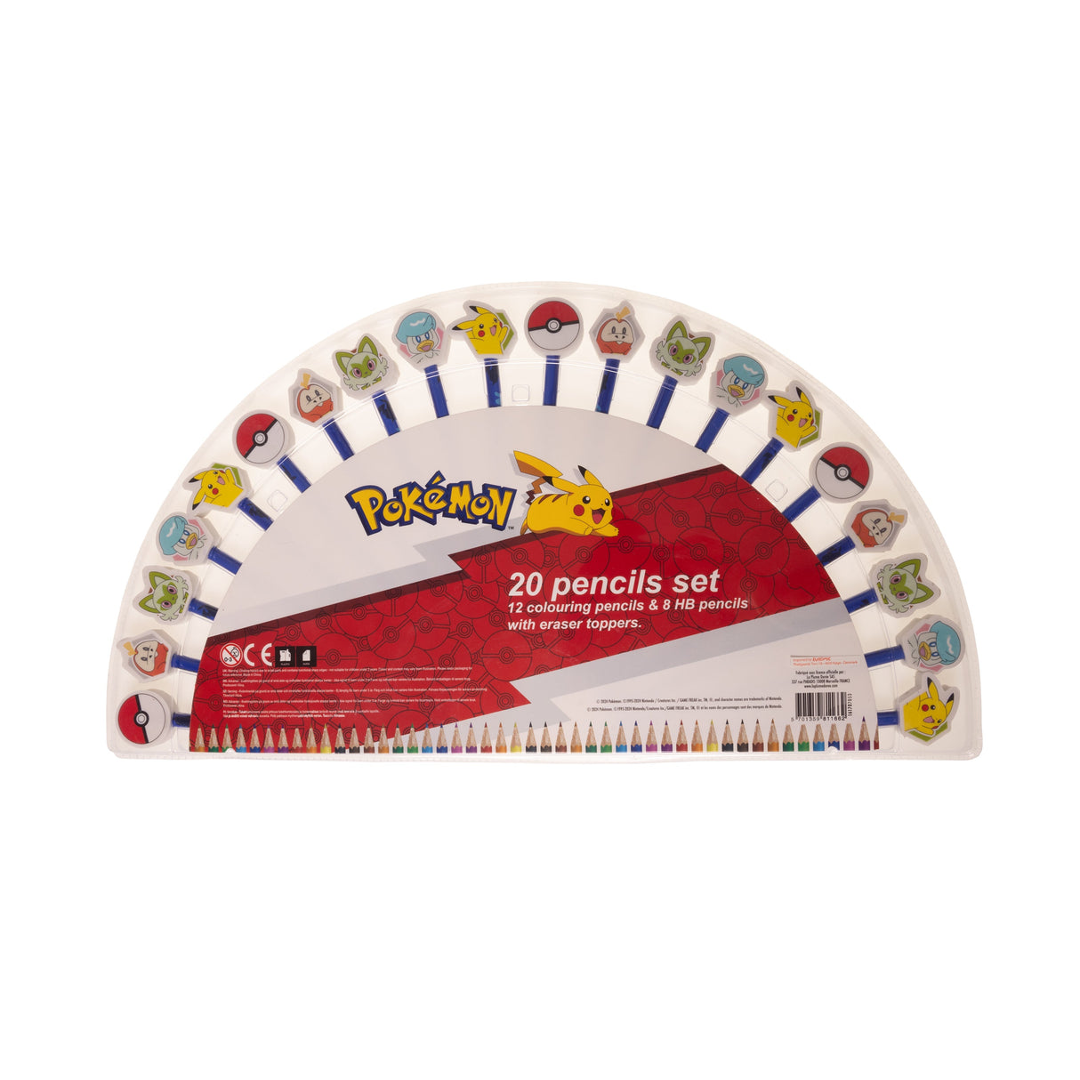 Pokémon - Pencil SET Med Toppers (20-pack) (161707053)