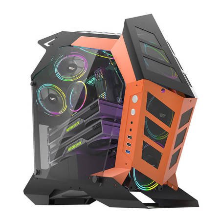 Datorfodral Darkflash K1 (svart & Orange)