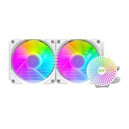 PC Vattenkylning Darkflash DC240 ARGB 2x 120x120 (vit)