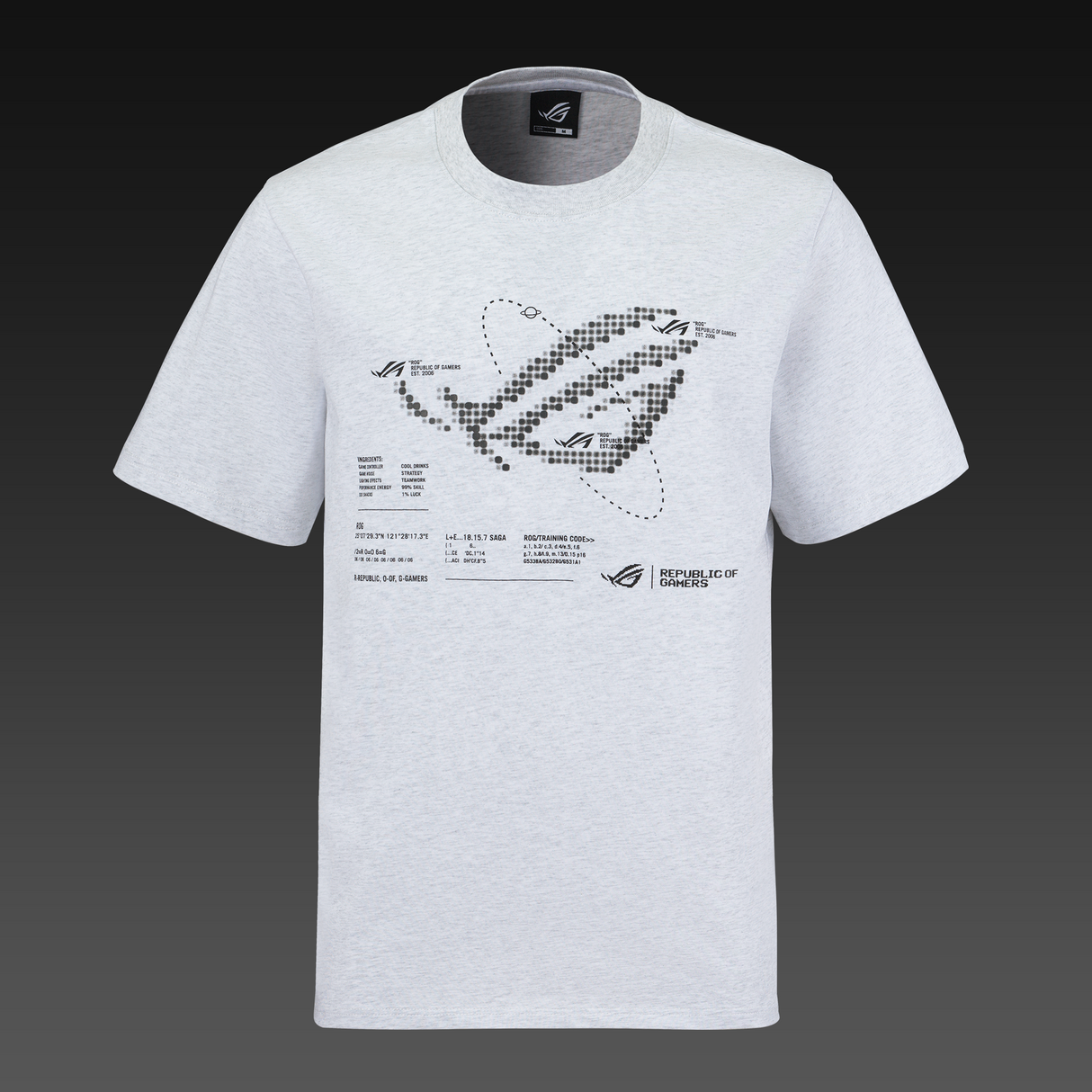ASUS ROG PIXELVERSE T-shirt - Normal Passform - Grå