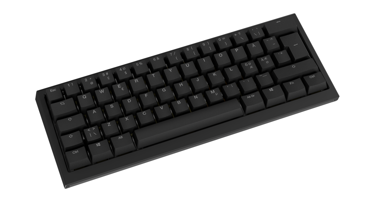 Ducky One X - Black Nordic - Mini 60% - Ducky Inductive Switch (analog) Tri-Mode (trådlös, BT, Sladd)