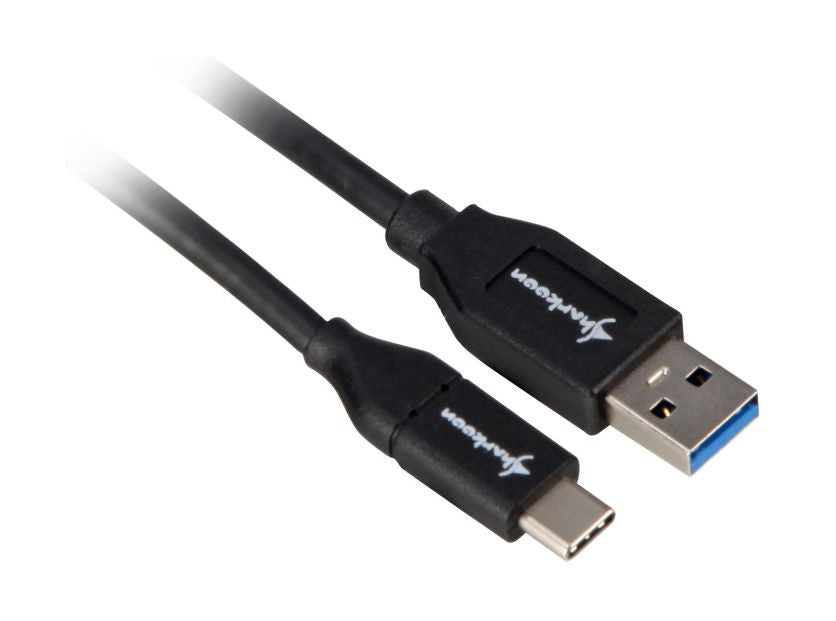 Sort Sharkoon USB-A til USB-C kabel