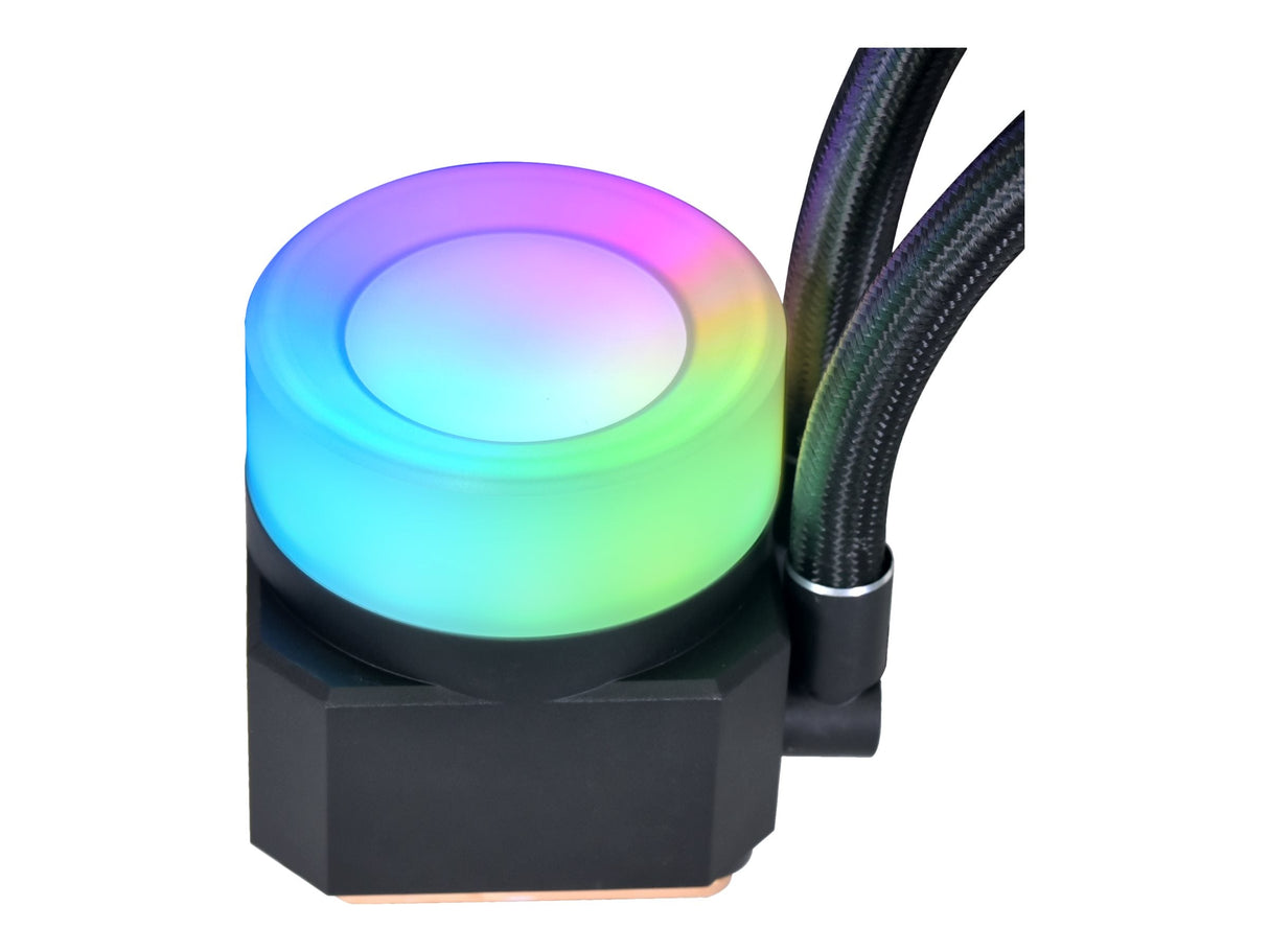 Lian Li Galahad II Trinity Performance 360 Black - 3 Utbytbara Utseenden, RPM-omkopplarkontroll, Dubbelvågsradiatorpassningar, 4200 RPM Pumpmotor