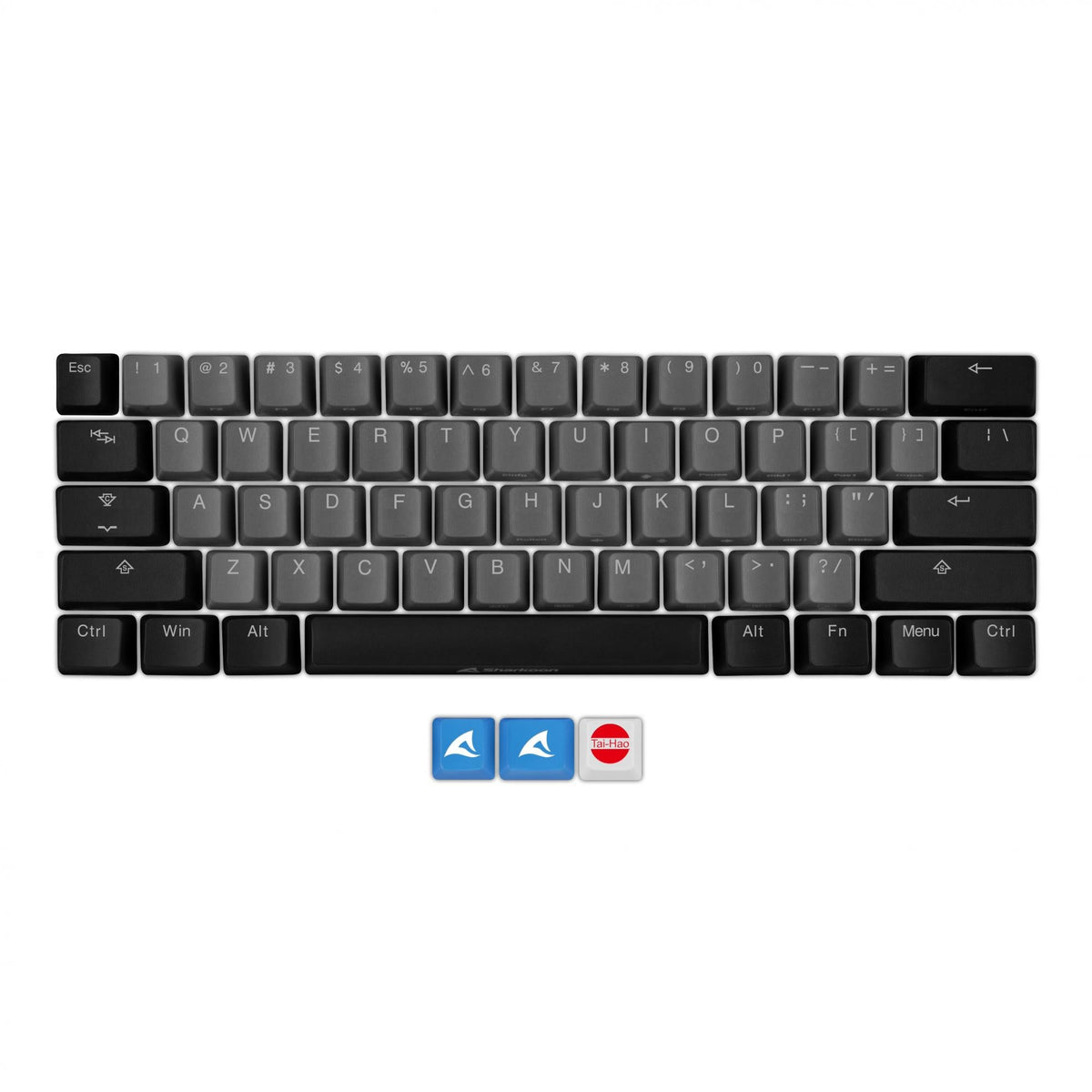 Sharkoon SKILLER SAC20 S4, keycap (black, 62 pieces, ANSI layout (US), for SKILLER SGK50 S4) Sharkoon