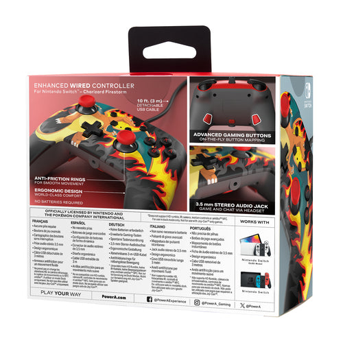 PowerA Enhanced Wired Controller – Charizard Firestorm – Switch – produktbillede 11