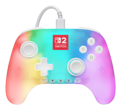PowerA Advantage Wired Controller for Nintendo Switch 2 with Lumectra - White