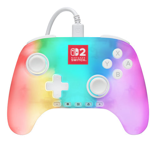 PowerA Advantage Wired Controller for Nintendo Switch 2 with Lumectra - White PowerA