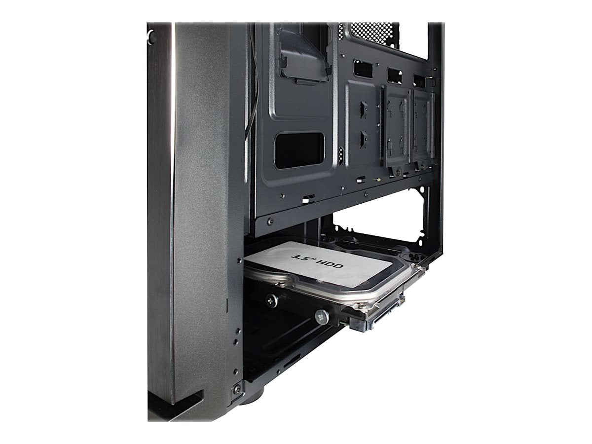 Inter-Tech W-III RGB Tower ATX Ingen strömförsörjning Svart