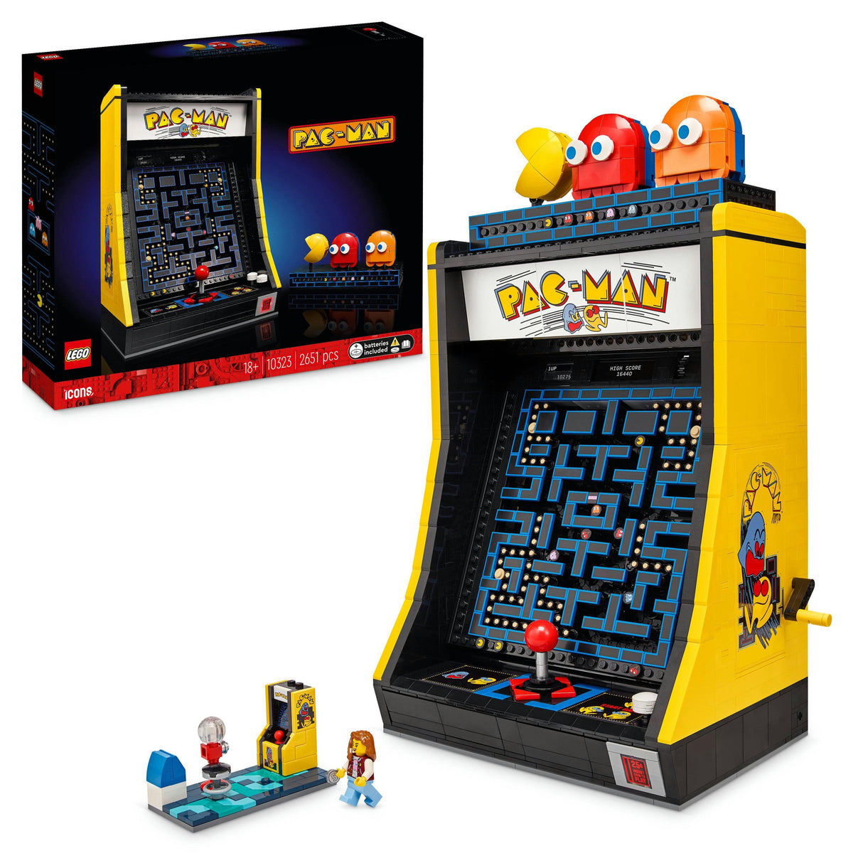 LEGO 10323 Ikoner PAC-MAN Spelmaskin, Byggleksaksväska