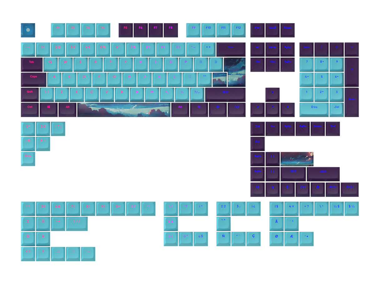 Dark Project - Keycaps Set - Night Sky