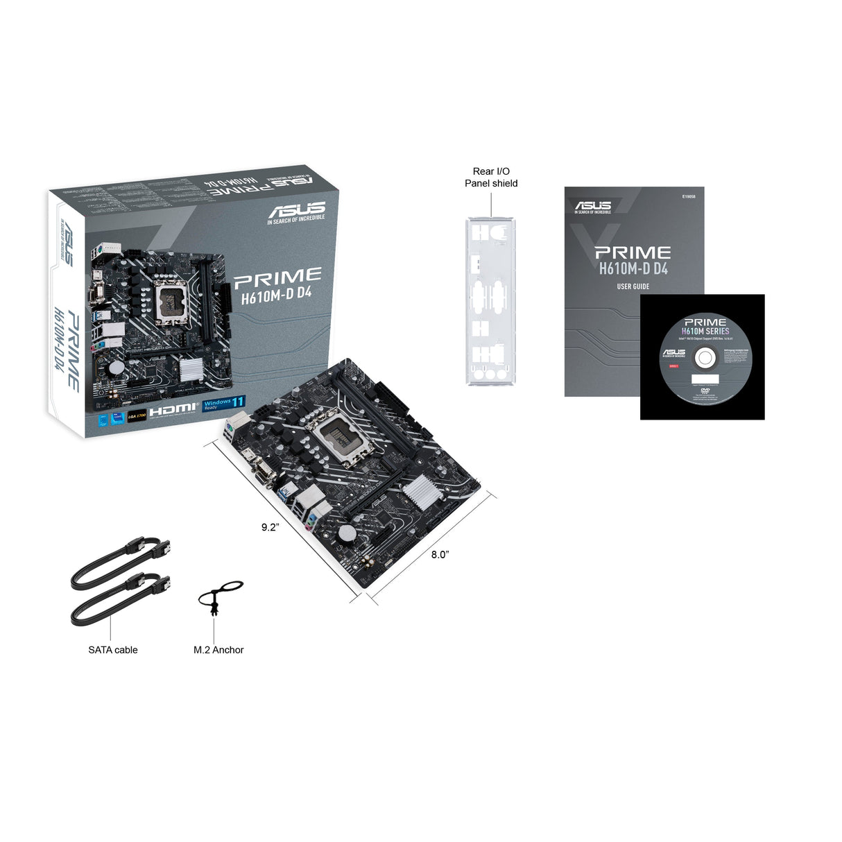 ASUS PRIME H610M-D D4 (mATX, H610, LGA 1700, DDR4)
