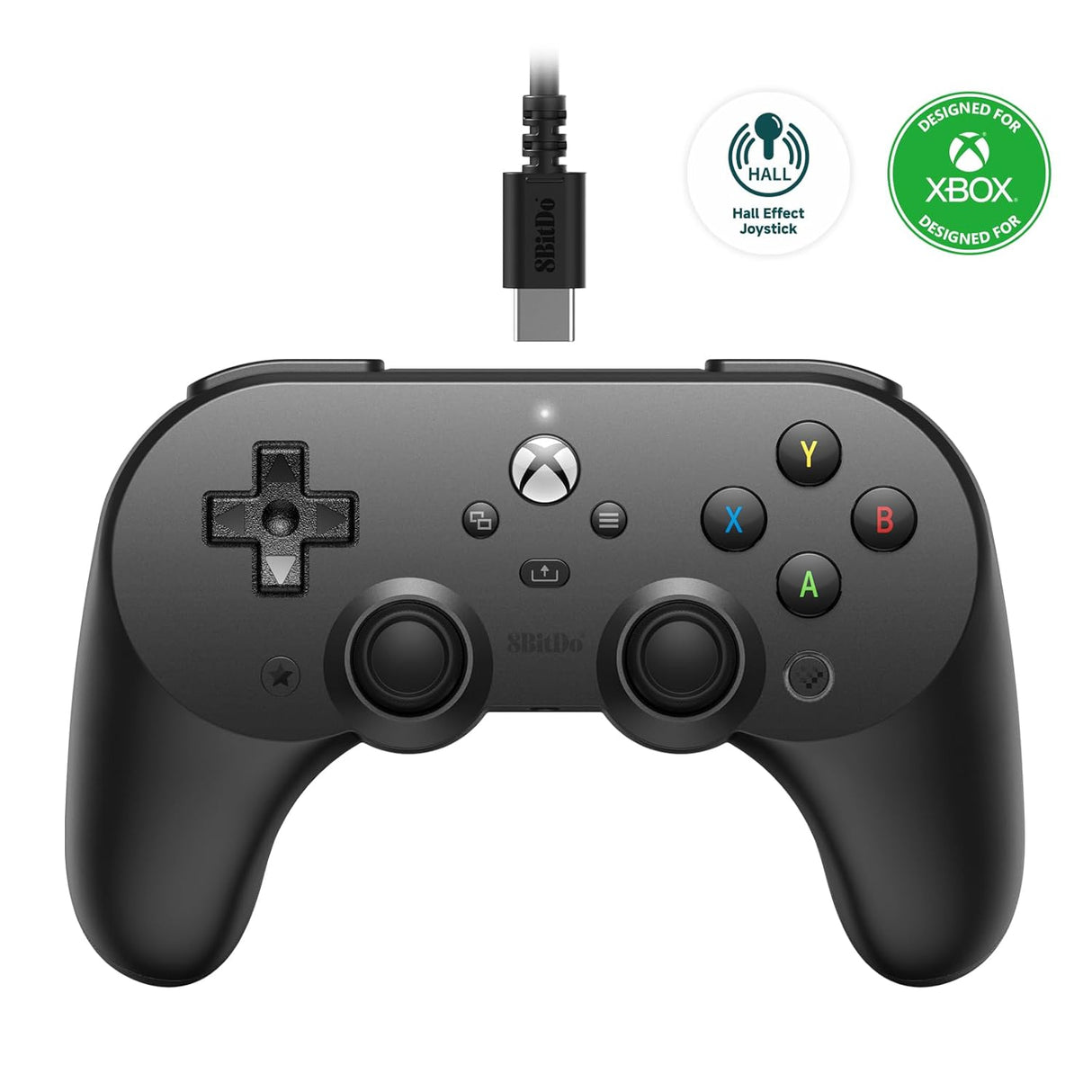 8BitDo Pro 2 Wired Xbox Gamepad Svart