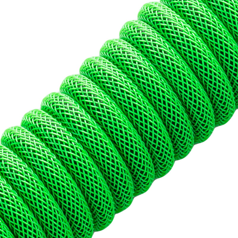 CableMod Pro Coiled Keyboard Kabel USB A Till USB Typ C, Viper Green - 150cm