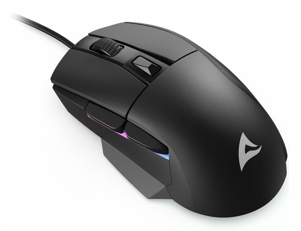 Sharkoon SKILLER SGM35 Black 6400 DPI ATG4090 RGB 1000Hz 80g PBT 6-Button Gaming Mouse Sharkoon