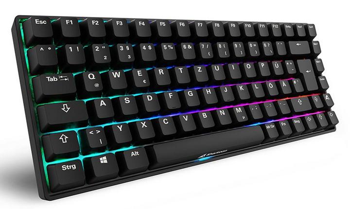 Sort Sharkoon SKILLER SGK50 S3 PBT tastatur med tysk layout
