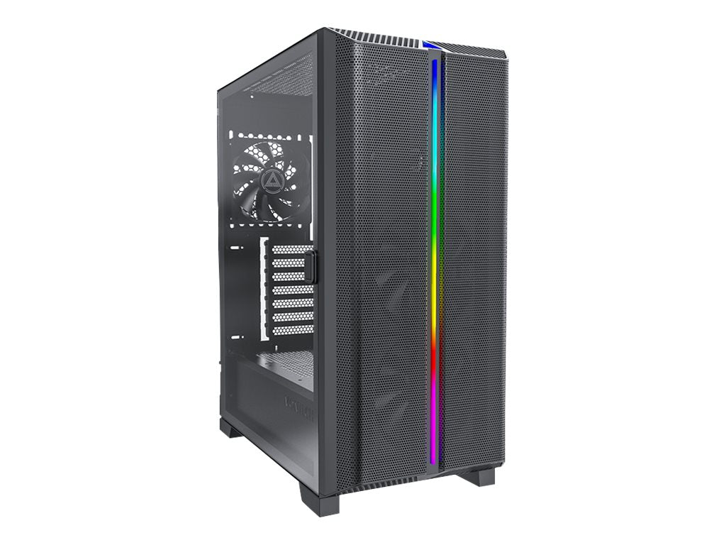 Montech SKY ONE Lite Black - Midi Tower, Härdat Glas, 3x Fläktar Ingår, USB-C
