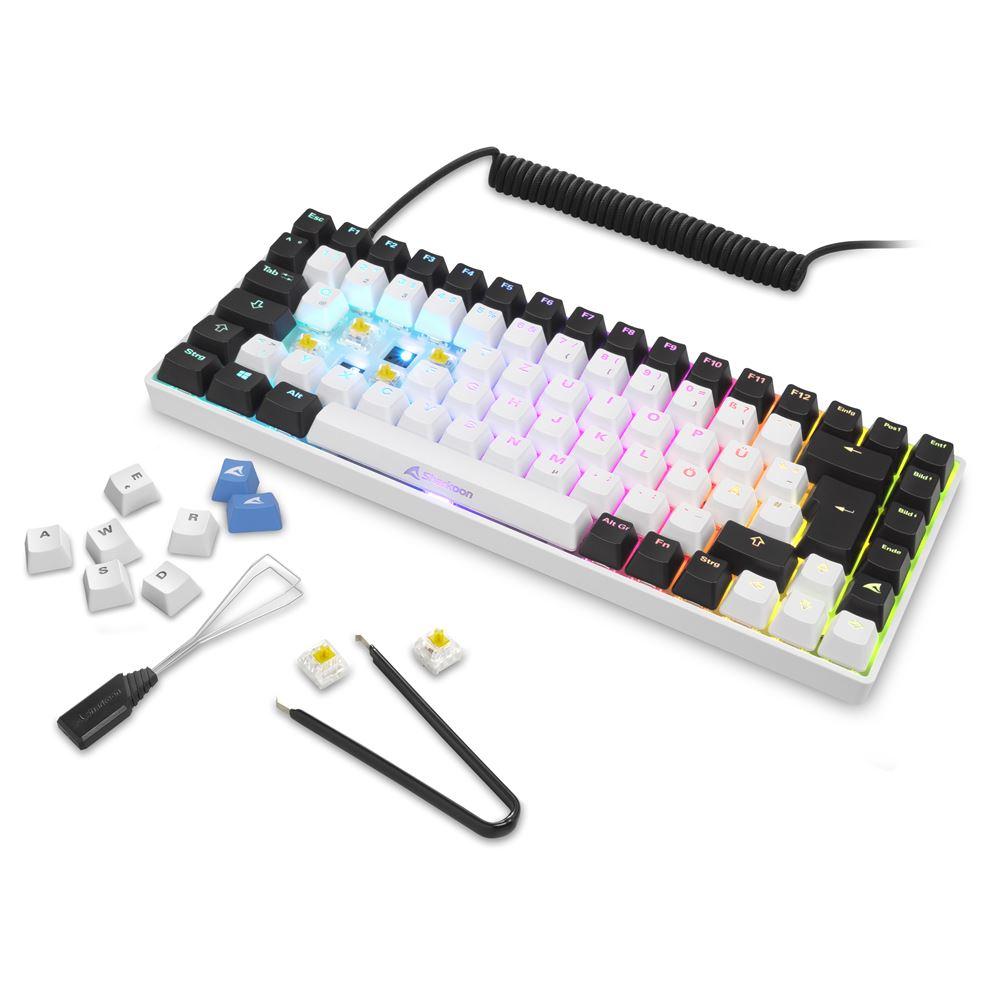 Sharkoon SKILLER SGK50 S3 (white, DE layout, Gateron Red) Sharkoon