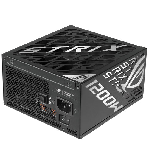 ASUS ROG Strix 1200P Gaming E – 1200 W Platinum PSU – blæsergitter og netstik