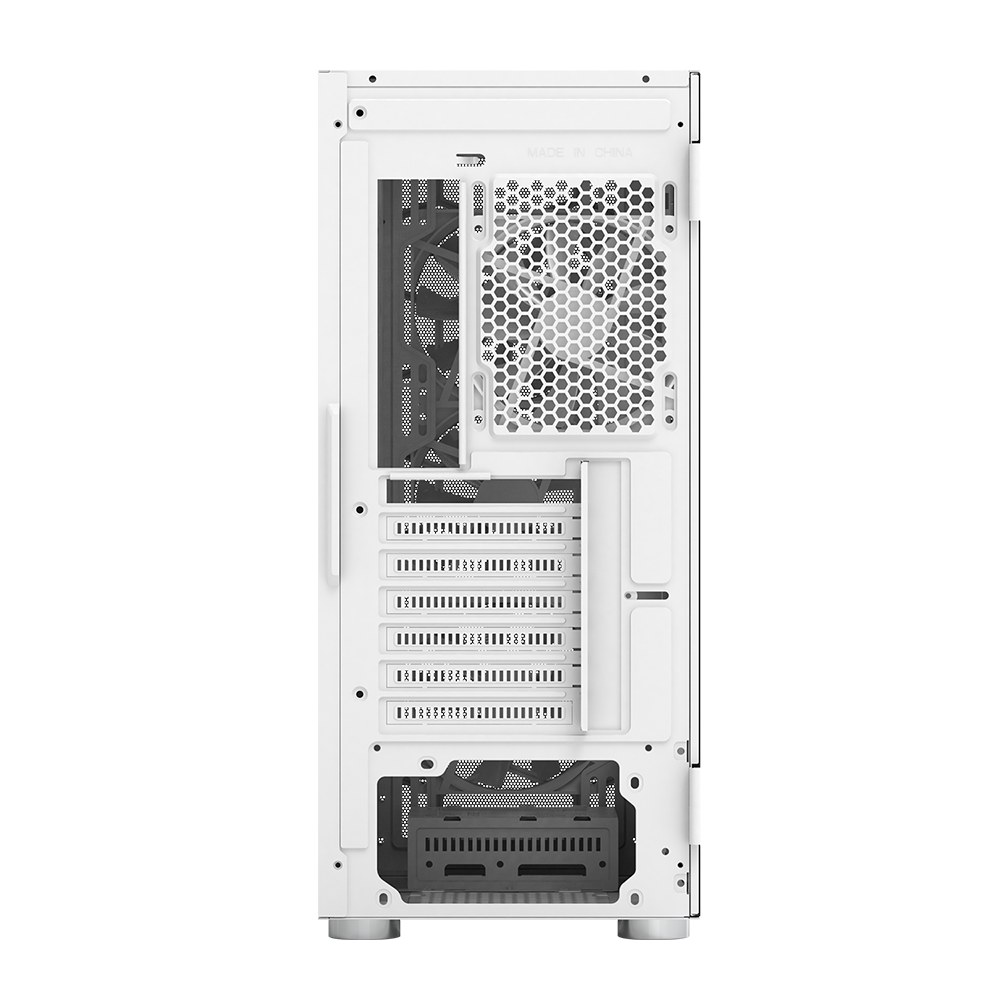 Montech X3 Glass White - 3x 140 mm statiska RGB-fläktar + 3x 120 mm statiska RGB-fläktar, sidosvängbart härdat glas