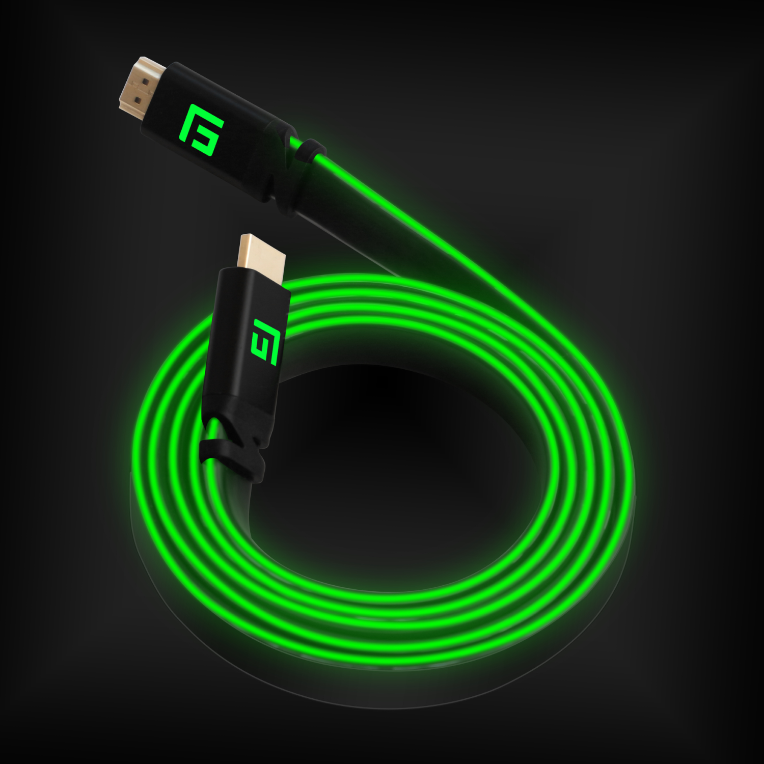 FLYTANDE GRIP 1,5 M HÖGHASTIGHET LED HDMI-KABEL V2.1 - GRÖN