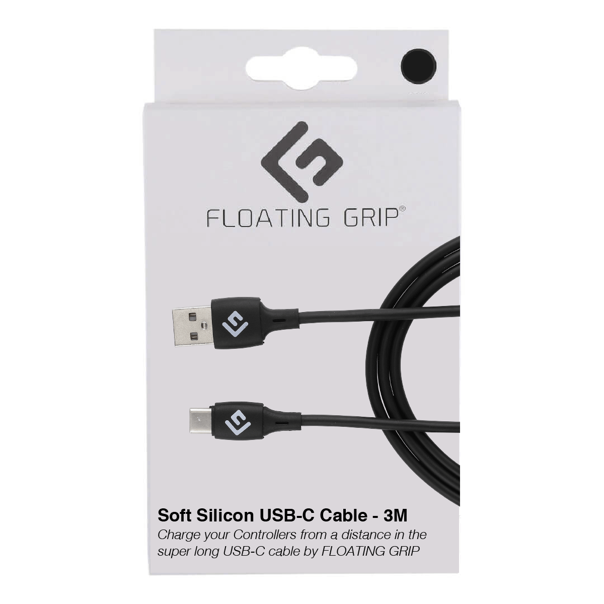 Floating Grip 3M Silikon USB-C-kabel (svart)