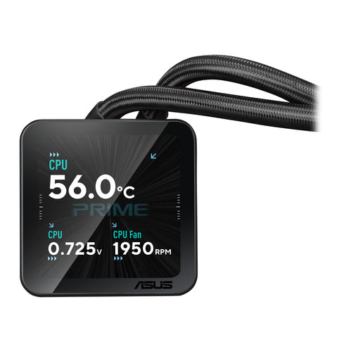 ASUS PRIME SLC II 360 ARGB LCD – nærbillede af produktets detaljer