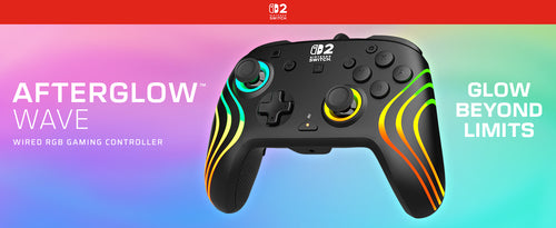 Turtle Beach Afterglow Wave Wired – Switch-controller, sort – Illustration af lys