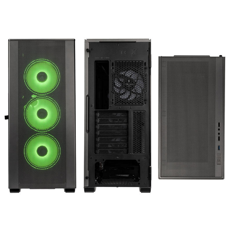 Kolink Stronghold Prism ARGB Midi Tower Case - Gunmetal Grå