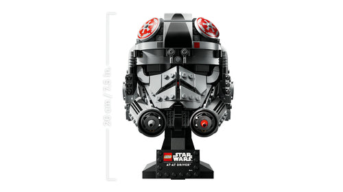LEGO Star Wars – AT-AT-pilothjelm – hjelmen set forfra på stand