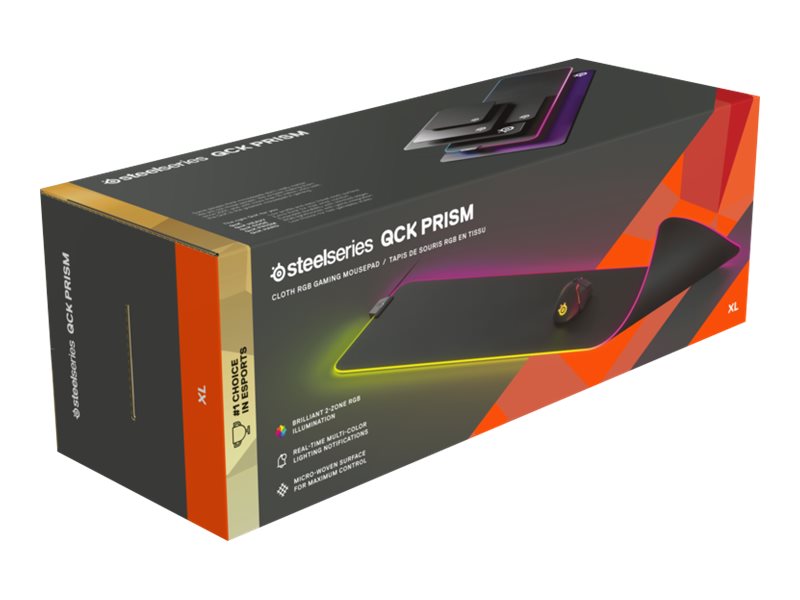 SteelSeries QcK Prism XL musmatta med ljus