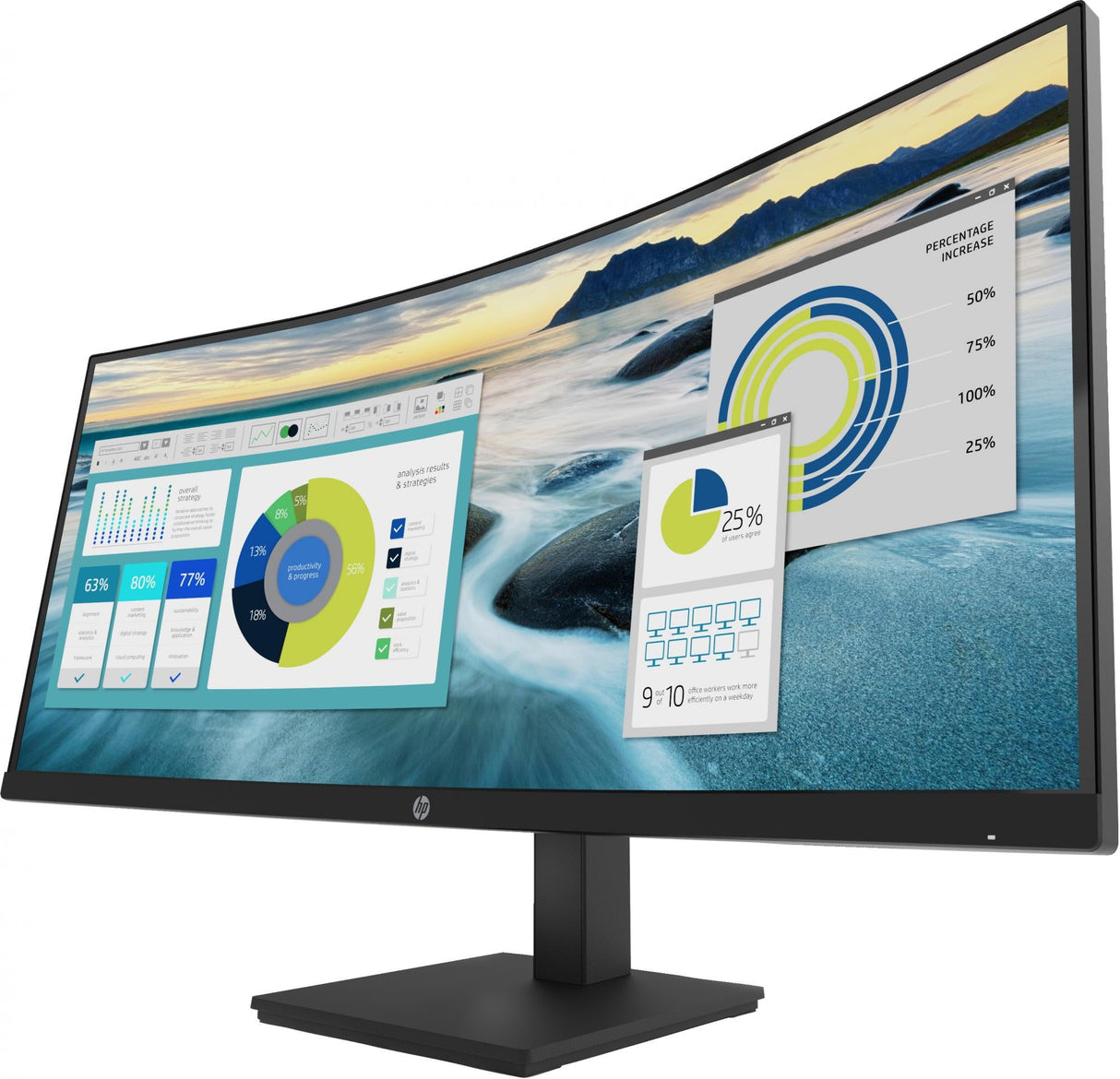 HP P34hc G4 34 3440 X 1440 (UltraWide) HDMI DisplayPort USB-C 60Hz Dockningsskärm