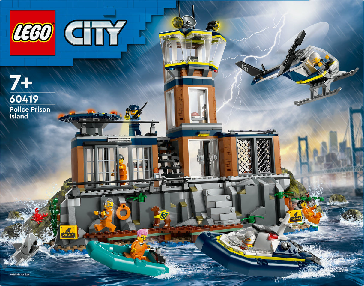 LEGO 60419 City Prison Island Police Station Construction Leksaksväska