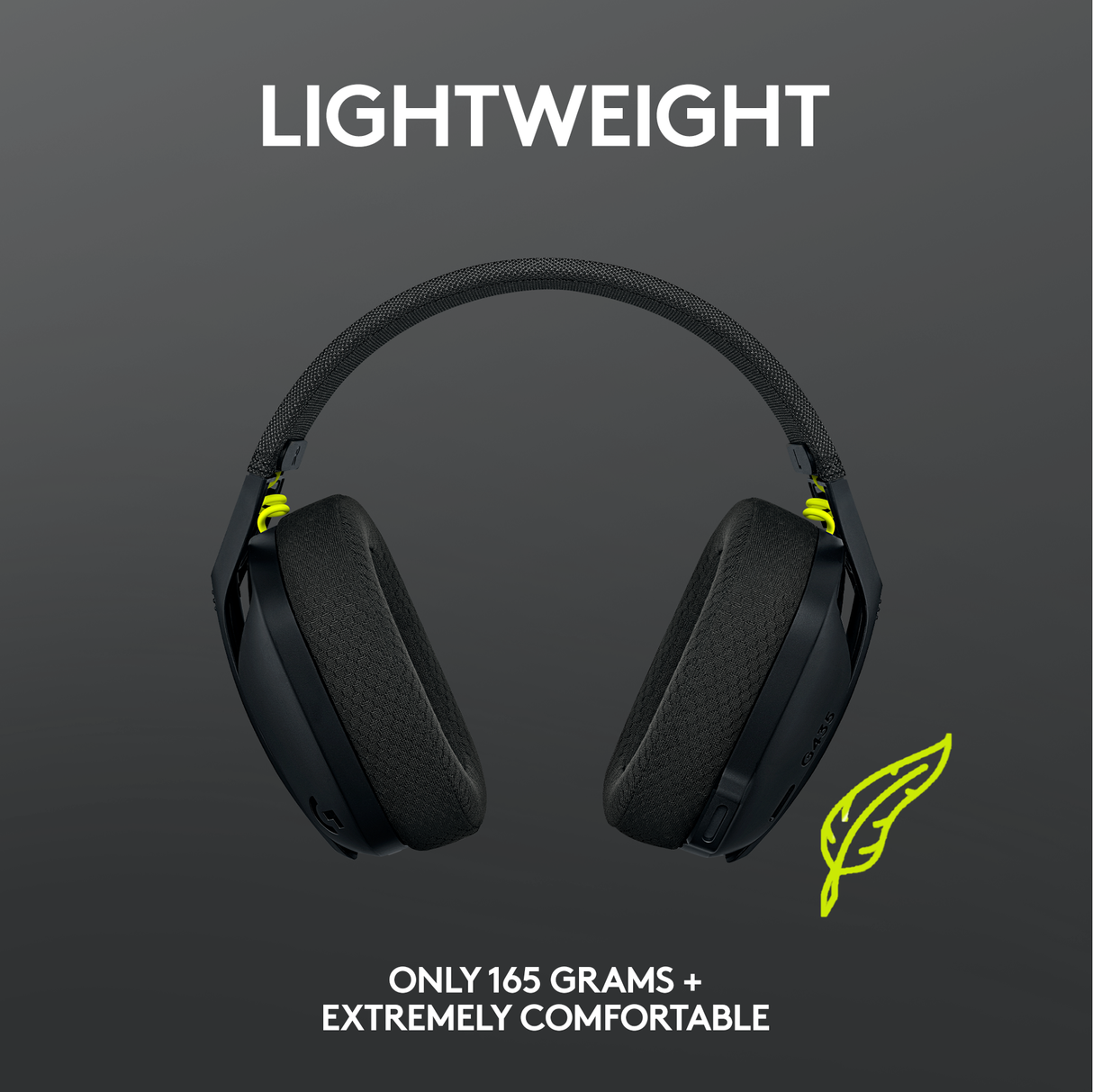 Logitech - G435 Lightspeed Wireless Gaming Headset - Svart