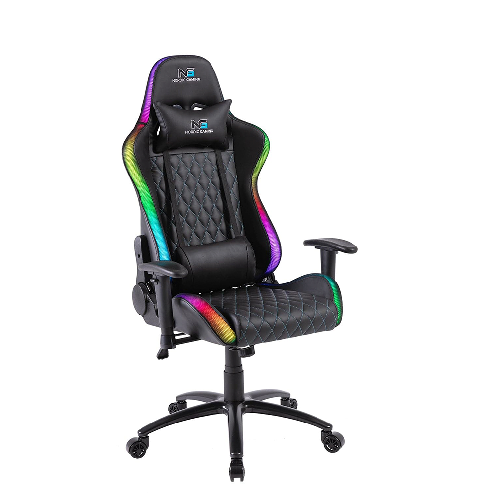 Nordic Gaming Blaster RGB Gaming Stol - PU Läder - Upp Till 120 KG